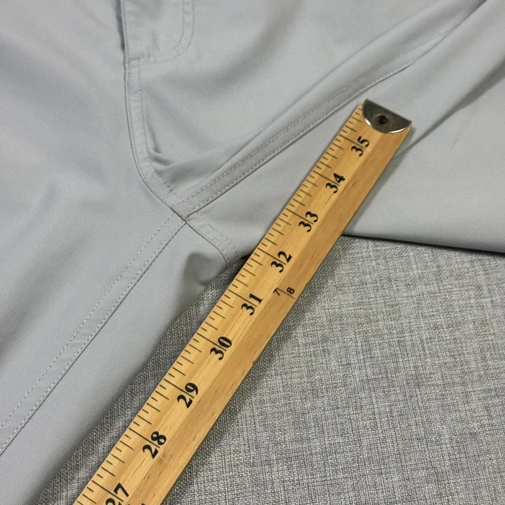 Puma Golf Chino Pants Mens 38x32 Gray Flat Front Straight Leg Performance